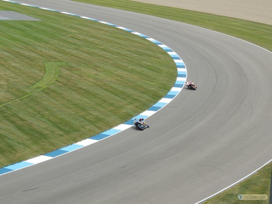 Above turn 1 for Moto GP qualifying