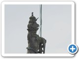 Lion atop gate post