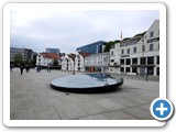 Fountain along pier