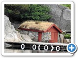 Grass roof on boathouse