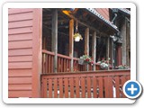 Employees of the German league lived in these wooden houses